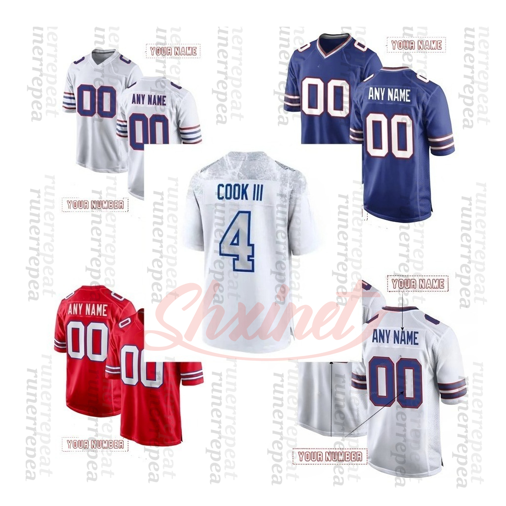 Custom Jerseys Josh 17 Allen 2025 Rivalries Joey Bosa Gabriel Davis Miller James Cook Terrel Bernard Rasul Douglas Dawson Knox Beasley Milano Kincaid Dawkins Stitch