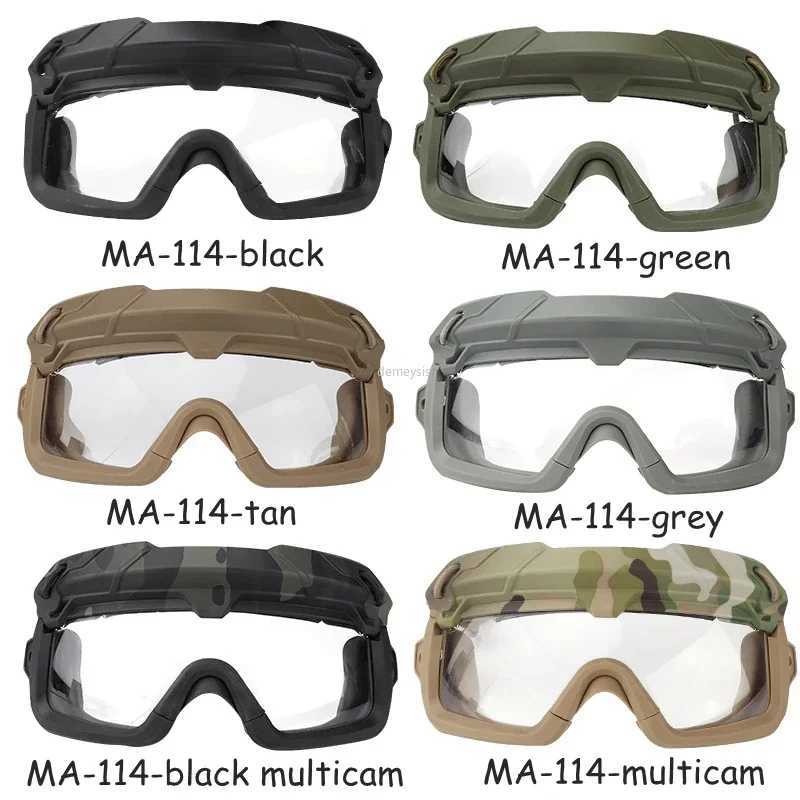 Shooting Tactical Goggles Windproof Motorcycle Riding Sports Eyewear Hunting Airsoft Paintball Helmet Eye Protection Glasses J250919