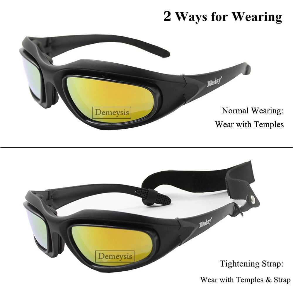 Tactical Polarized Sunglasses Milita Airsoft Shooting 4 Lens Safey Glasses Motorcycle Cycling Eye Protection Windproof Goggles J250919