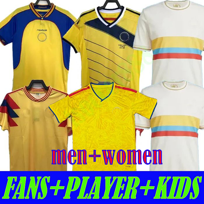 fans player 24 25 26 Colombia soccer jerseys 1994 2001 02 VALDERRAMA men women kids Soccer Jerseys GUERRERO Home Away Football Shirt Nostalgic Classic Retro Football