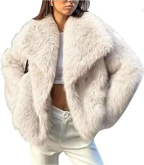 Autumn Winter New Coat Plus Size Women's Top Anti-Fox Fur Collar Short Style