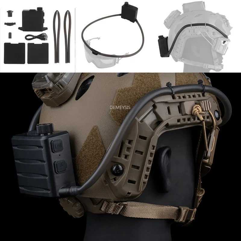 Tactical Goggles Defogger Outdoor Shooting Hiking Glasses Defogging Fan Anti Fog Kit Adjustable Wind Speed Goggles Defogger J250919