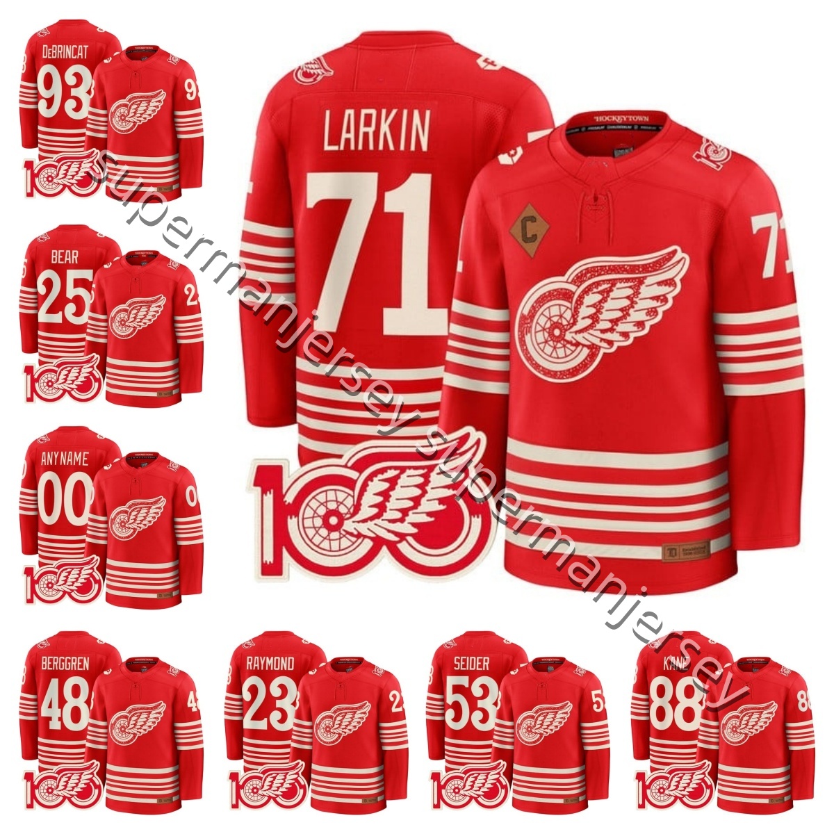 #71 Dylans Larkins detroites hockey jersey red wingsS jersey Patrick Kane Alex DeBrincat Moritz Seider Simon Edvinsson Yzerman John Gibson Lucas Raymond jersey new