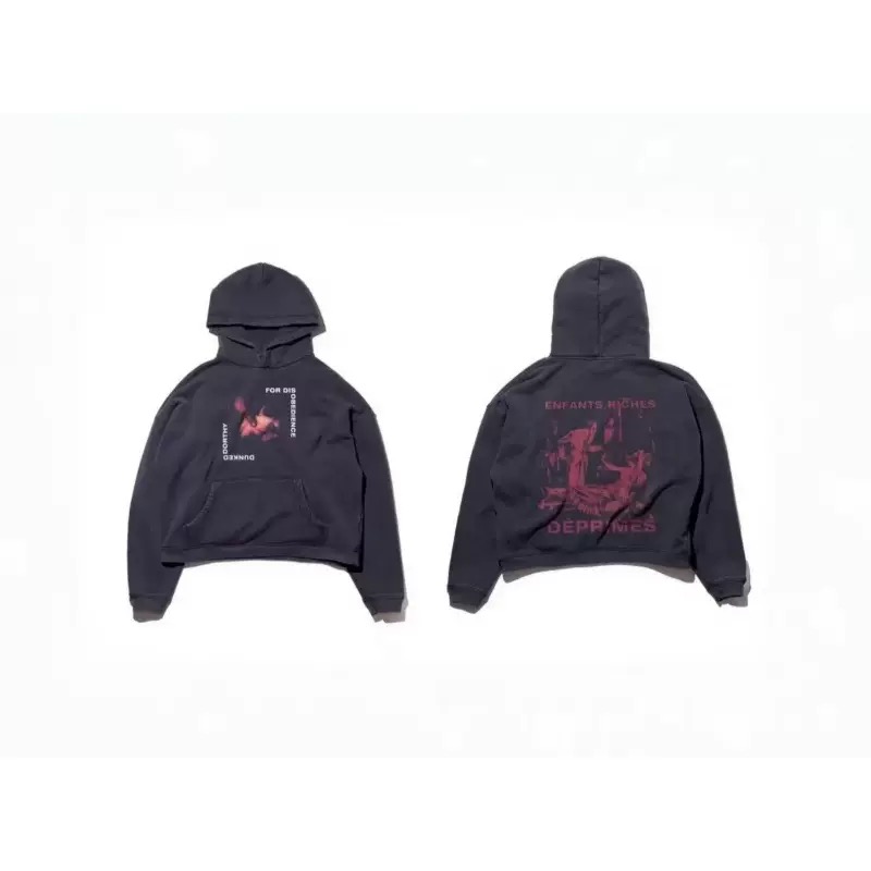 Men's Plus Size Hoodies Men Women Wine Red Vintage Damaged Hole Hoodie Best Quality Oversized Classic Pullovers Hooded