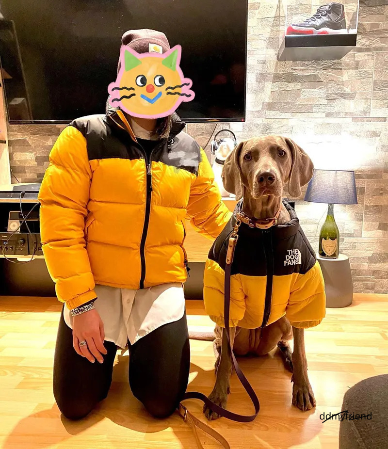 Winter Coat Jacket, 'The DOG Fans' Embroidery Pattern Dog With Zipper, Waterproof Windproof Warm Coat, Cold Weather Clothes For Small To Lar