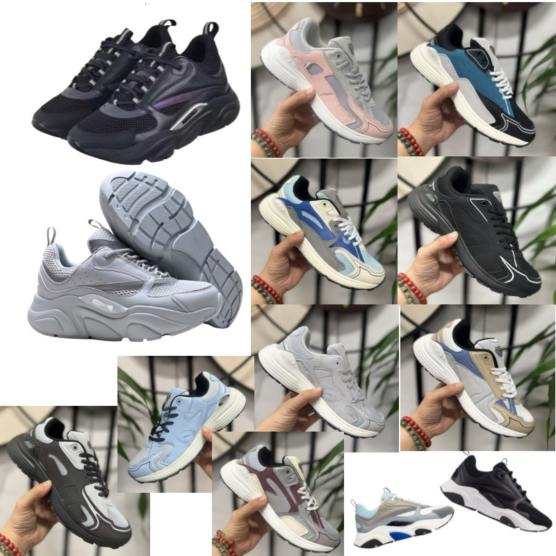 designer shoe diorb30 Lightweight Thick-Soled Height-Increasing Dad Shoes Color-Block Sneakers Casual Men's Shoes Women's Shoes Lace-Up Breath able Flats a a6f