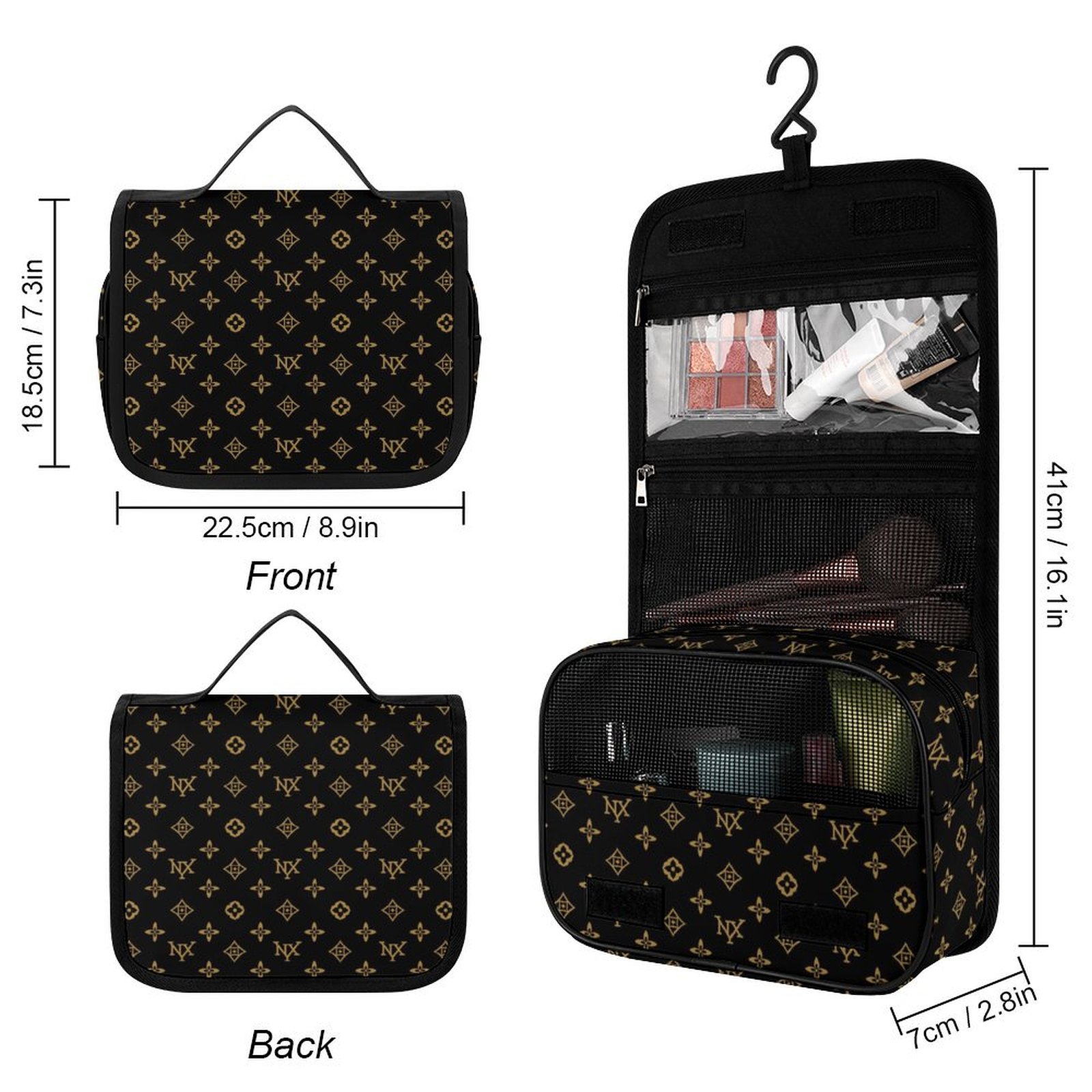 NXY top Quality Luxury Travel bags Cosmetic Bag makeup bag designer women luxurys handbags Womens Fashion classic brown flower handbags with dust bag