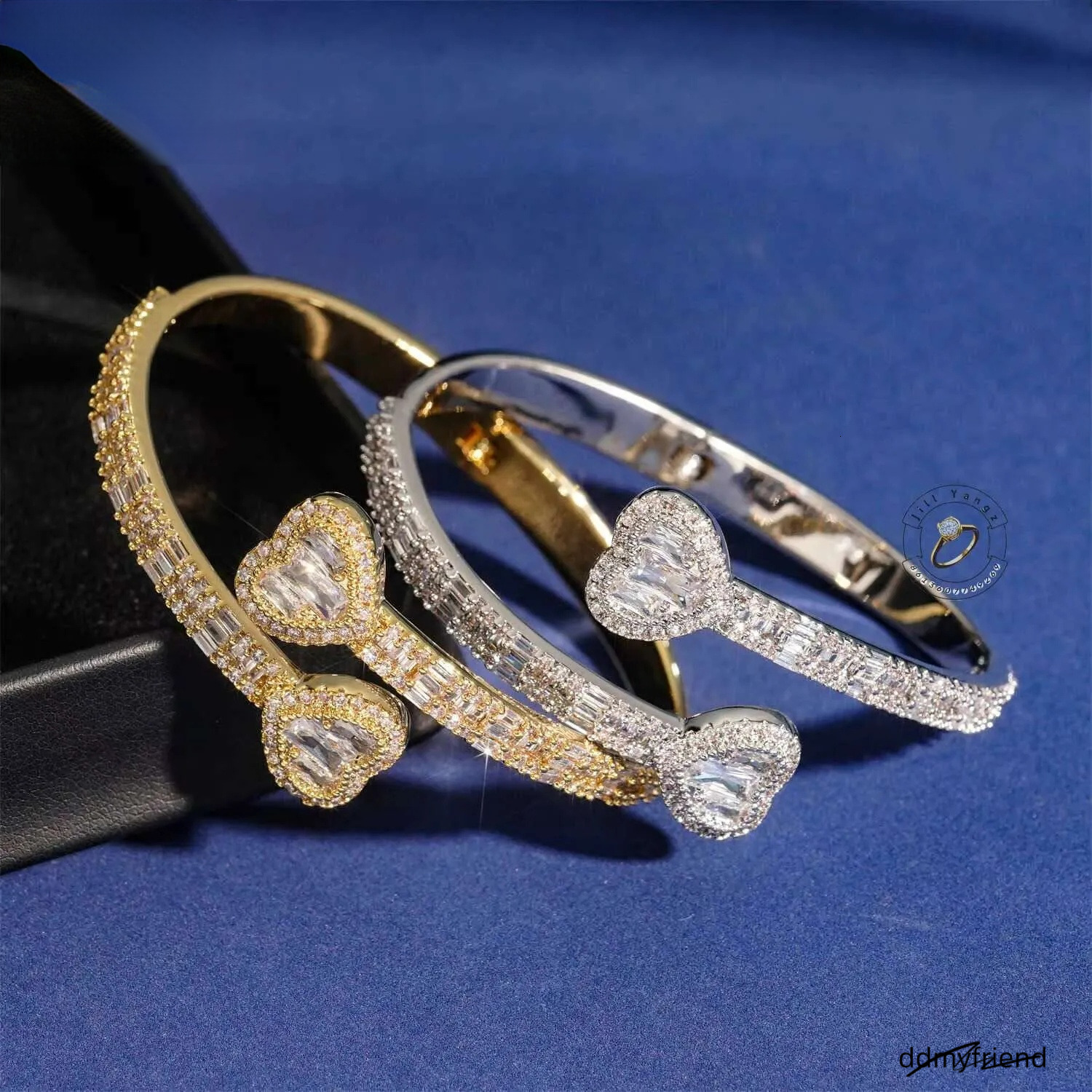 Ready Stock Good Quality Affordable Iced Out Bangle Bracelet Gold Plated Necklace Moissanite Jewelry Hip Hop Rock Gifts ddmyfriend