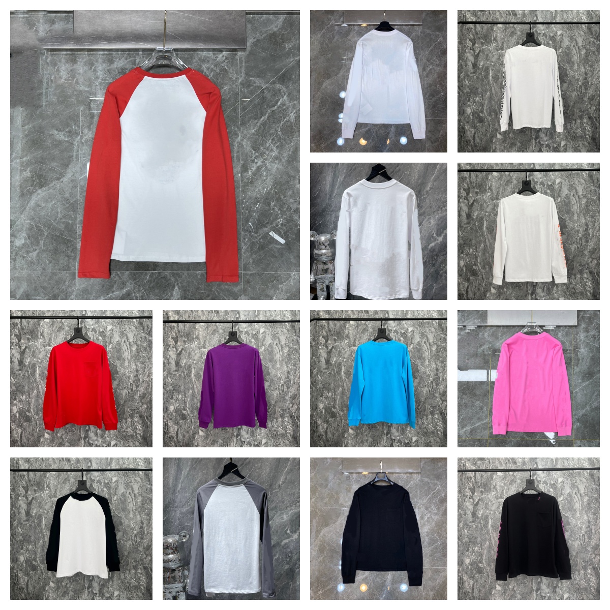 Designer fashionable street style T-shirts men's and women's T-shirts designer T-shirts printed T-shirts spring and fashionable long-sleeved shirts 01