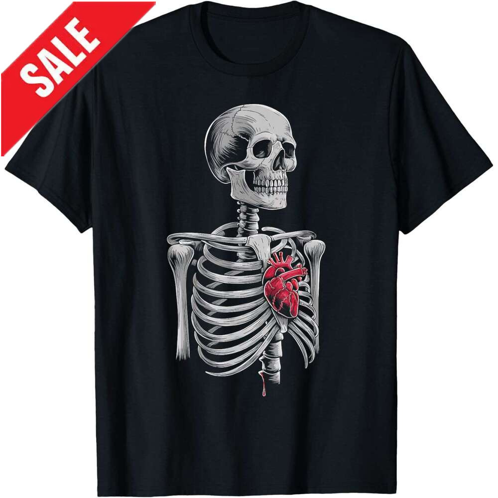 T shirt for Mens Skeleton Anatomy Heart Gothic Skull Halloween Costume T-Shirt Shirts Tshirt Graphic Tee Casual Tops Clothes Short sleeve 2025
