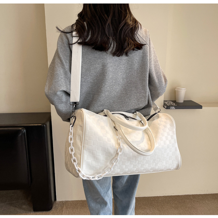 Simple Stylish Large Capacity Women's Fitness Bag luxury Versatile Women's Shoulder Bag Autumn New Designer Bag Checkered Pattern Women'