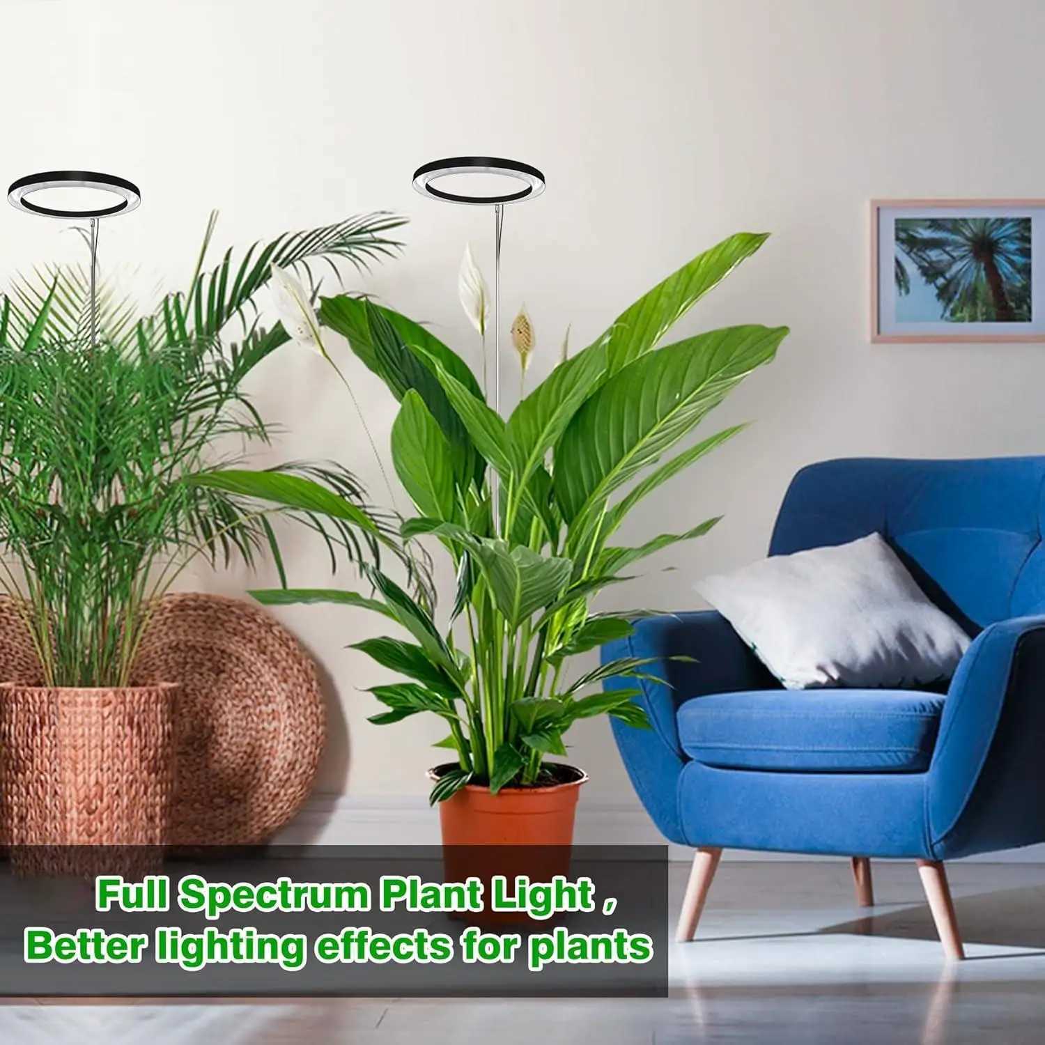 Plant growth light full spectrum LED indoor plant lighting height adjustable with automatic switch timer for 3912 hours C250919