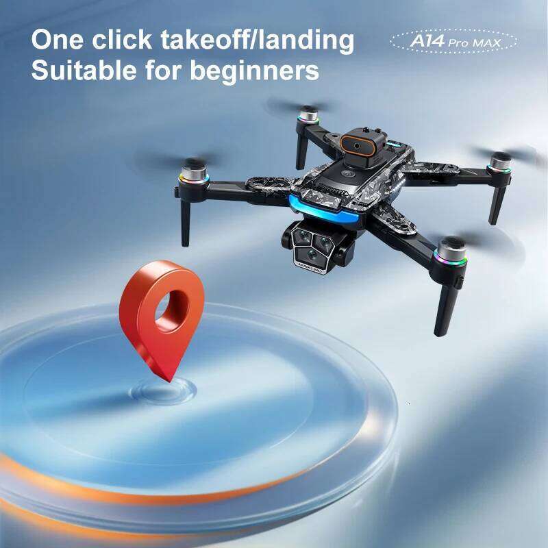 A14pro Max GPS Brushless Three Camera Optical Flow Obstacle Avoidance Foldable Quadcopter RC Distance Drone drone with 4k camera