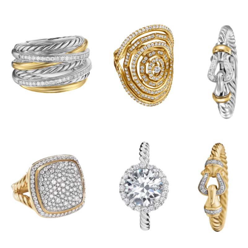 Starks Ring Designer Band Rings for Men Women Twisted Braided luxury Jewelry 18k gold plated Four Claw Square Diamond Cable Wire Vintage X shape ring Gifts with box