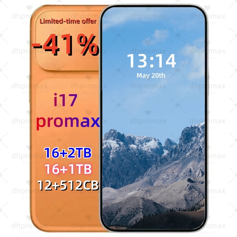 i17 i16 Pro Max 5G Smart Phones 16+1TB camera face unlock full screen smartphone 6.8-inch high-definition screen phone 5G dual SIM card USB-C High-end Customization
