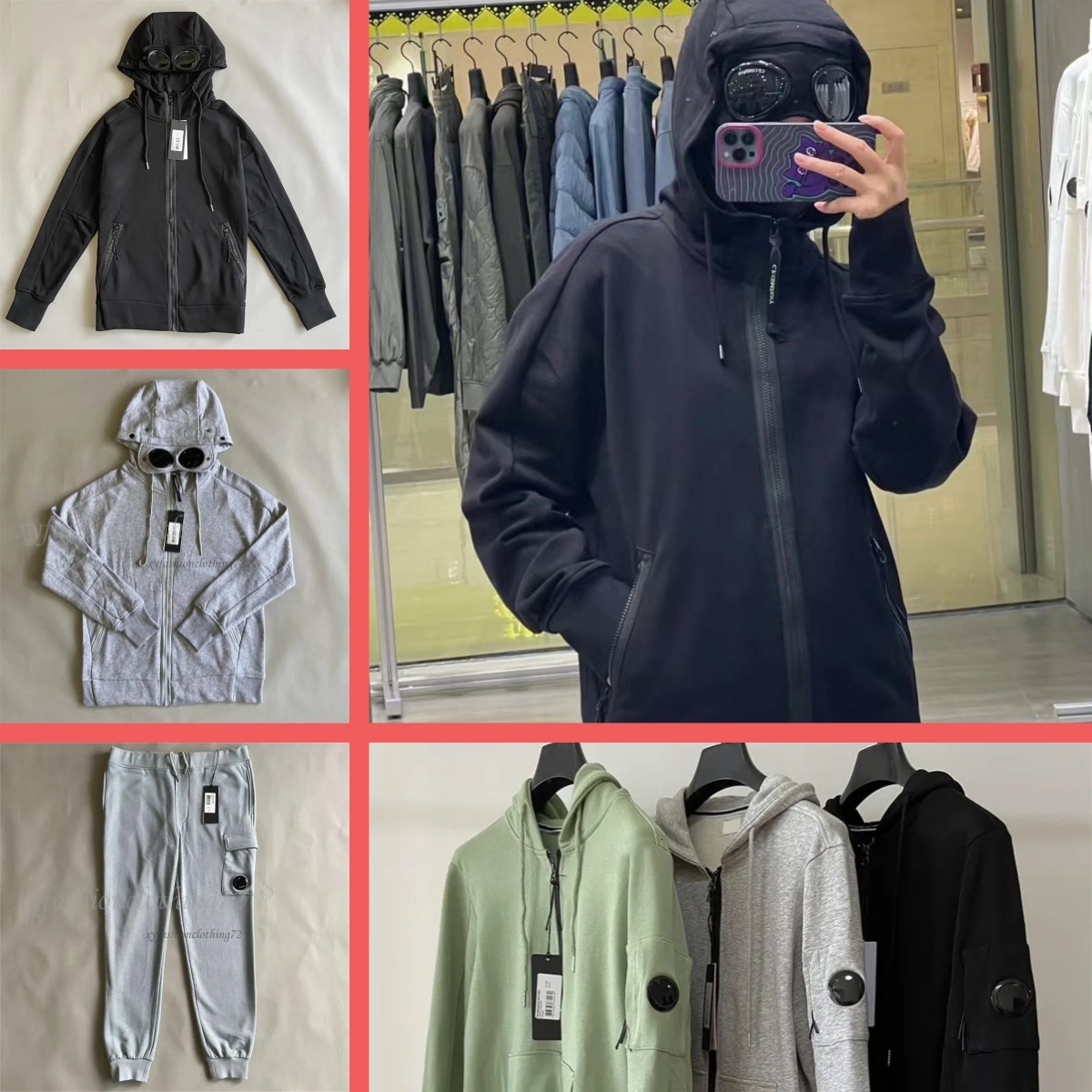 p C Companys Mens Hoodies Sweatshirts Hooded Jackets C p Hoodie Windproof Storm Cardigan Overcoat Fashion Hoodie Zip Fleece Lined Coat Men Modern Stylish a9