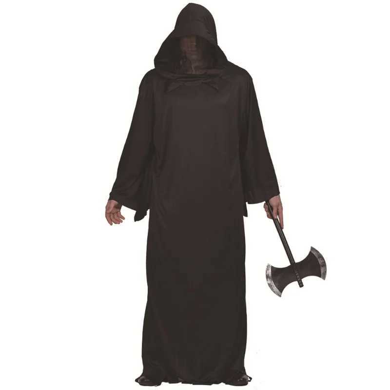 Prop Costume Unisex Death Cloak Halloween Costume Cool Black Robed Warrior Cospaly L250918