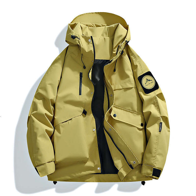 Autumn Waterproof Outdoor Mountain Peak Style Unisex Hooded Breathable Hiking Single Layer Jacket