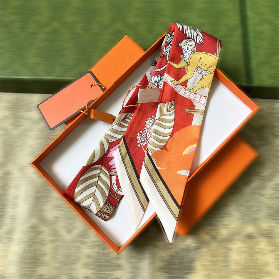2025 Fashion Designer Scarf Luxury Letter Silk Scarf Women's Handbag Scarf 17 Colours Size 5*90cm 5555555