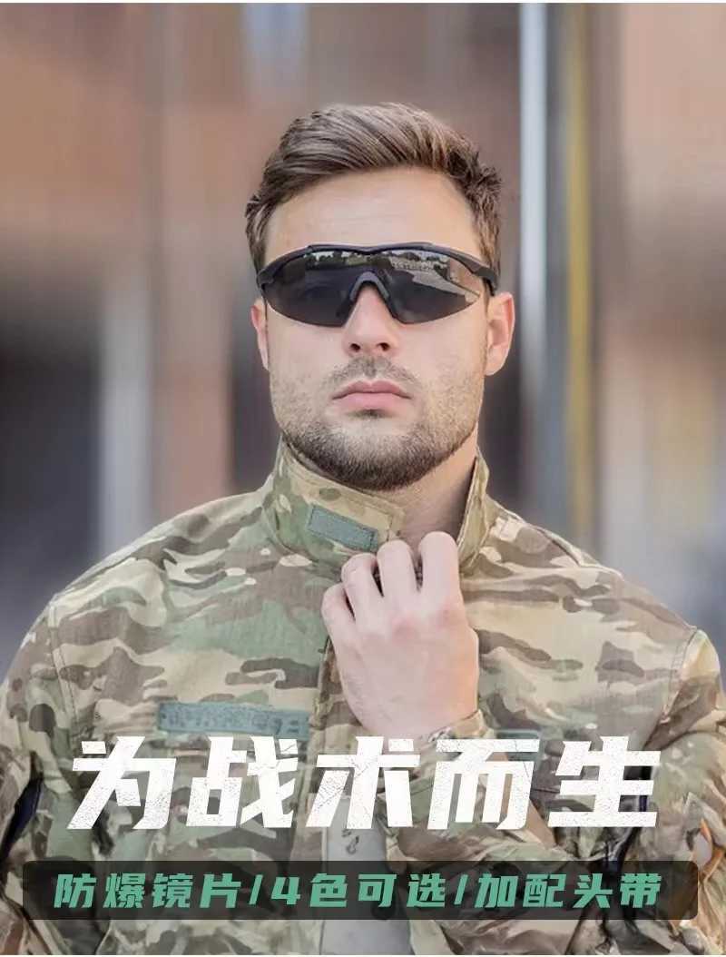 Polarized 3 nses Bultproof Glasses Outdoor Tactical Goggs Shooting Cs Safety Glasses Riding Hiking Eyewear Y250919