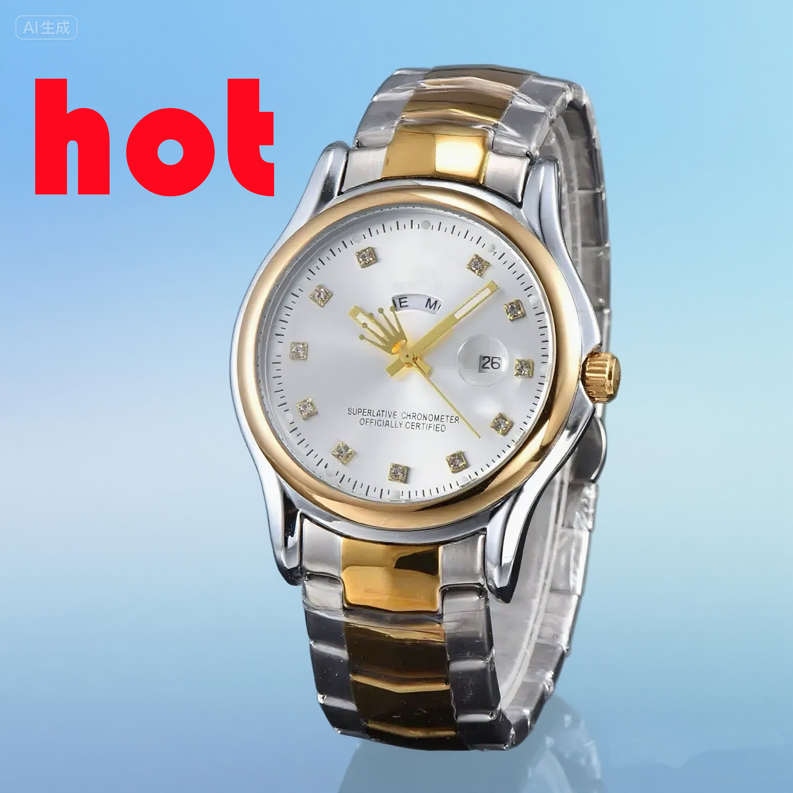 Mens women Cellini Watches Stainless Steel Watch womens Mechanical Quartz Wristwatches waterproof Luminous montre de luxe #338