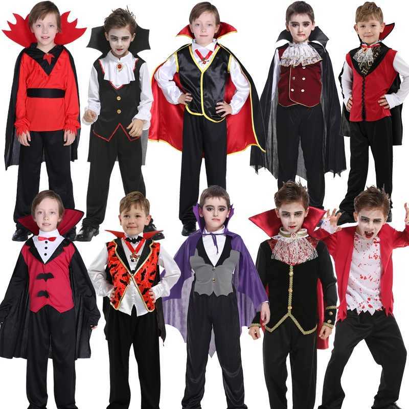 Halloween Boy Vampire Costume Boy Devil Roleplaying OutfitChildren Carnival Live Performance Dress Up L250918