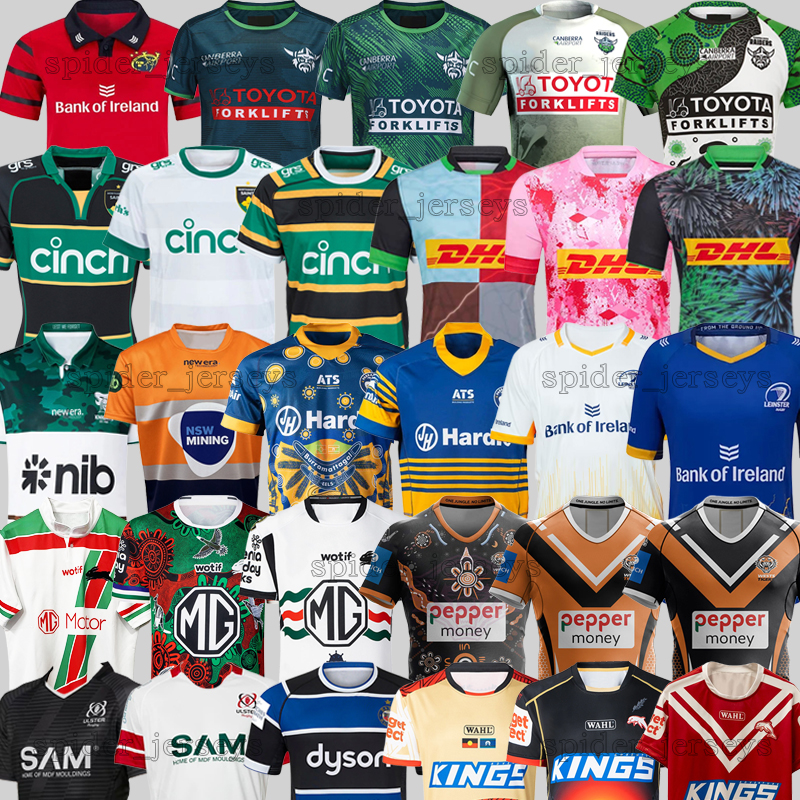 5XL 25 26 Wests Tigers Knights Rugby Jerseys Parramatta Eels Raiderss Rabbitohs Dolphinss Men Uniforms 2025 2026 Harlequins Munster Northampton Saints Shirts