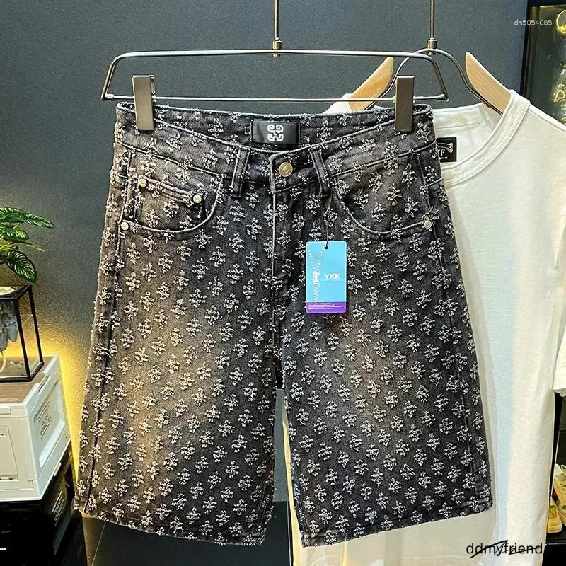 Men's Shorts Workwear Pants Washed Denim Designer High Street Fashion Loose Fit Fir Straight Leg ddmyfriend