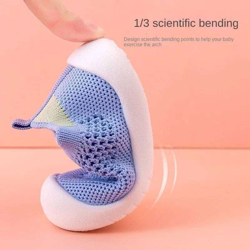 Spring Summer Toddler Breathable Knitted Kids Sneakers Boys Slip-on Tennis Girls Soft Non-slip School Casual Shoes