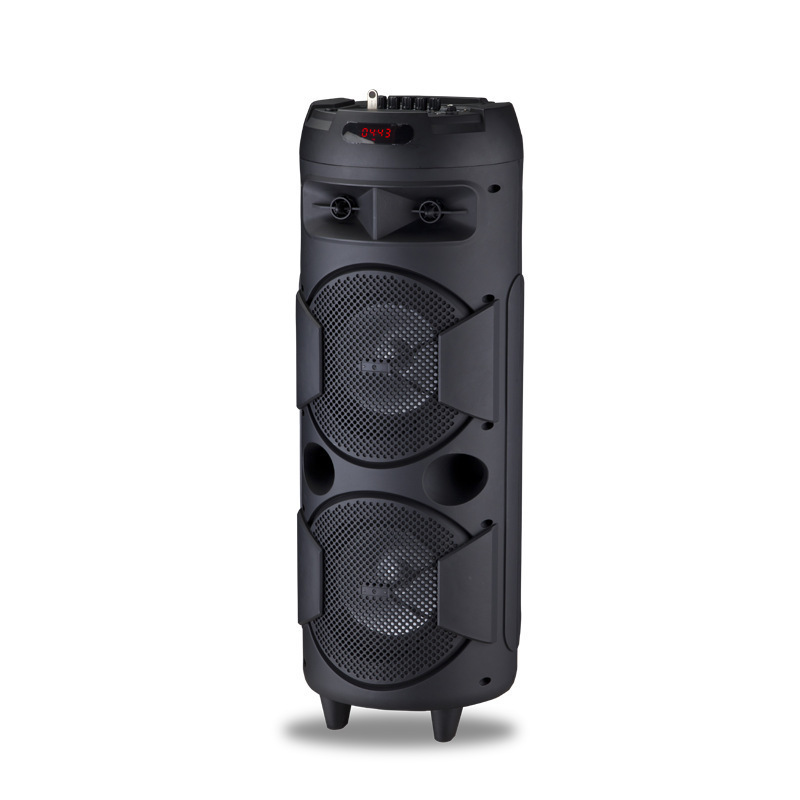 4000W Portable Speaker Dual 8 Woofer Sound System Party DJ With Microphone Remote Led Light TWS Z250213