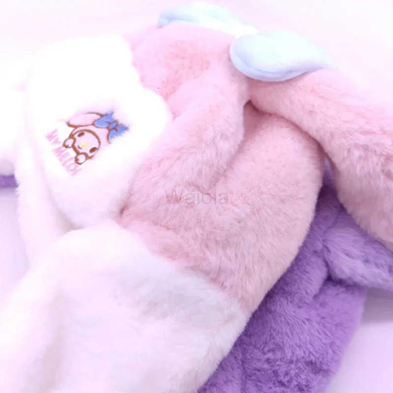 Sanrio Kuromi My Melody Plush Windproof Hood Winter Kawaii Keep Warm Tab Lei Feng Cap Comfortable Hat Fashion Girlfriend Gift L250919