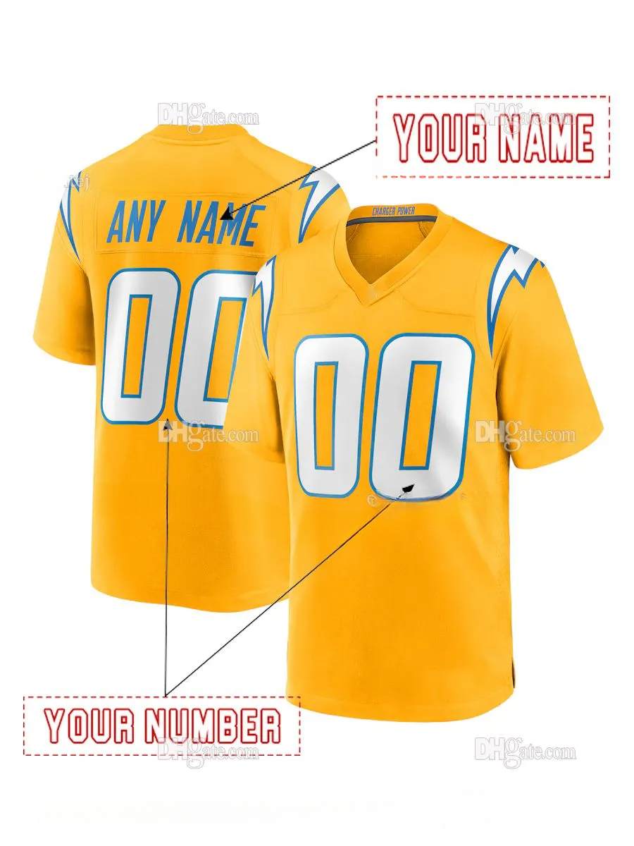 2025 Alternate football jerseys Ladd 15 McConkey 10 Justin Herbert Derwin James Jr. Quentin Johnston Joe Alt White Yellow Blue Navy