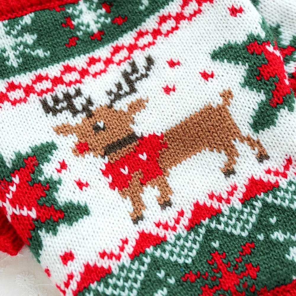Dress Up Cartoon Pattern Pet Christmas Sweater Warm Soft Dog Snowflake Sweater Cat Elk Knitwear Autumn and Winter S25911