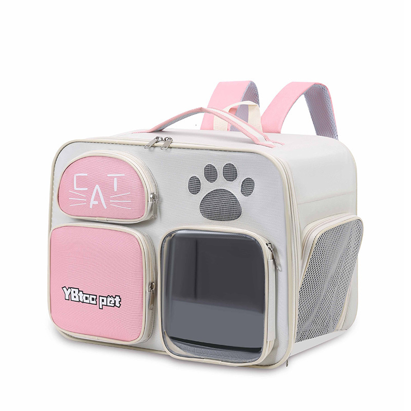 New Solid Color Large Capacity Pet Outdoor Backpack Outing Portable Single Shoulder Crossbody Bag Cat Carrier