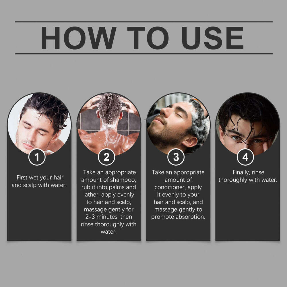 Viareline Men's Moisturizing Moisturizing, Smoothing Shining Hair Cleansing and Care Set