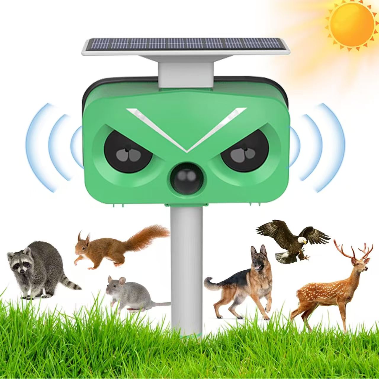 Anti-Bell Device for Dogs, Ultrasonic Dog Repellent, 3 Modes (Tone/Ultrasound/Flashlight), 10m Range, Rechargeable & Humane Dog Bell Stop Device for S