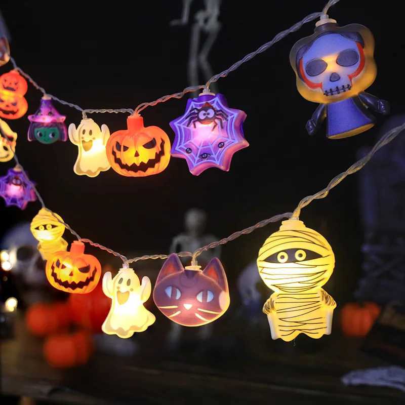 New 3M LED Pumpkin Light String Halloween Decoration Battery Operated DIY Fairy Lamp For Horror Halloween Happy Party Lights C250919