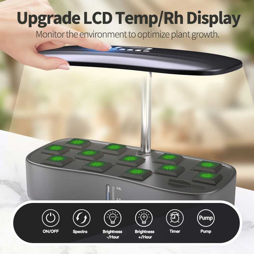 Indoor Garden Hydroponics Growing System Full Spectrum LED Plant Grow Light Smart Autopot Timer Cultivation Growbox For Home C250919