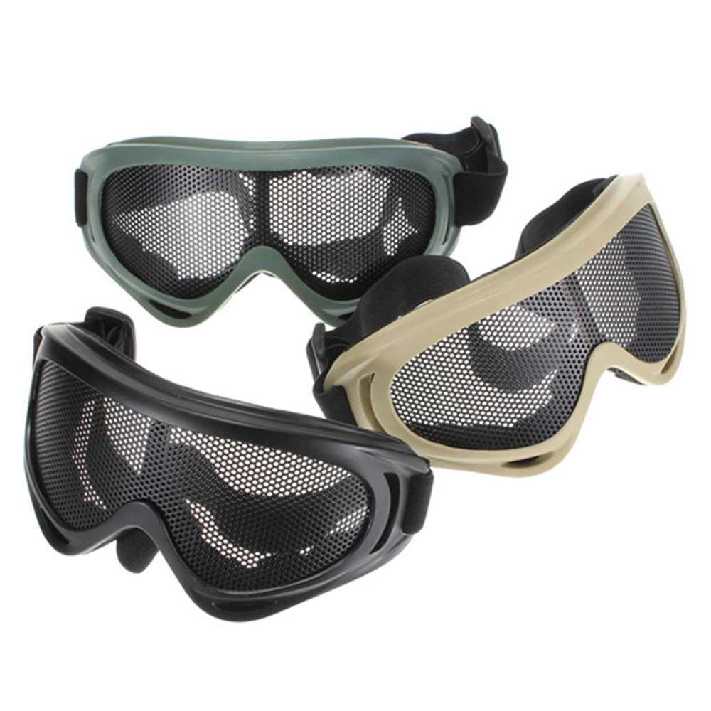 Tactical Glasses Military Goggles Shooting CS Sports Glasses Paintball Hunting Steel Mesh Anti Impact Safety Protective Goggles J250919