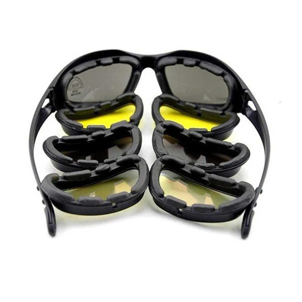 Daisy C5 Army Goggles Desert Storm 4 Lens Outdoor Sports Hunting Sunglasses Anti UVA UVB X7 Polarized War Game Motorcycle Glasse J250919
