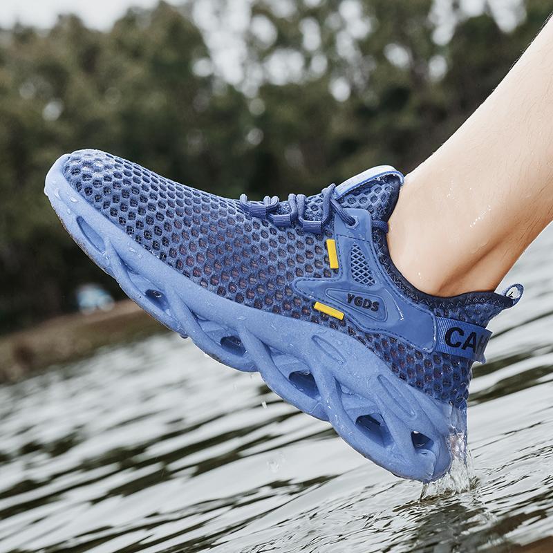 Summer Thin Lightweight Sandals Hollow Out Large Mesh Casual Running Sports Breathable Men's Shoes ddmymarket