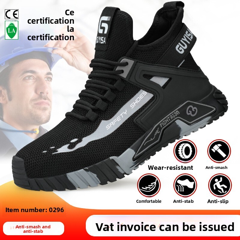 Ddmysheep casual shoes breathable unisex shoes anti-stab anti-shatter lightweight safe shoes with steel toe caps intelligent fasteners all-season work