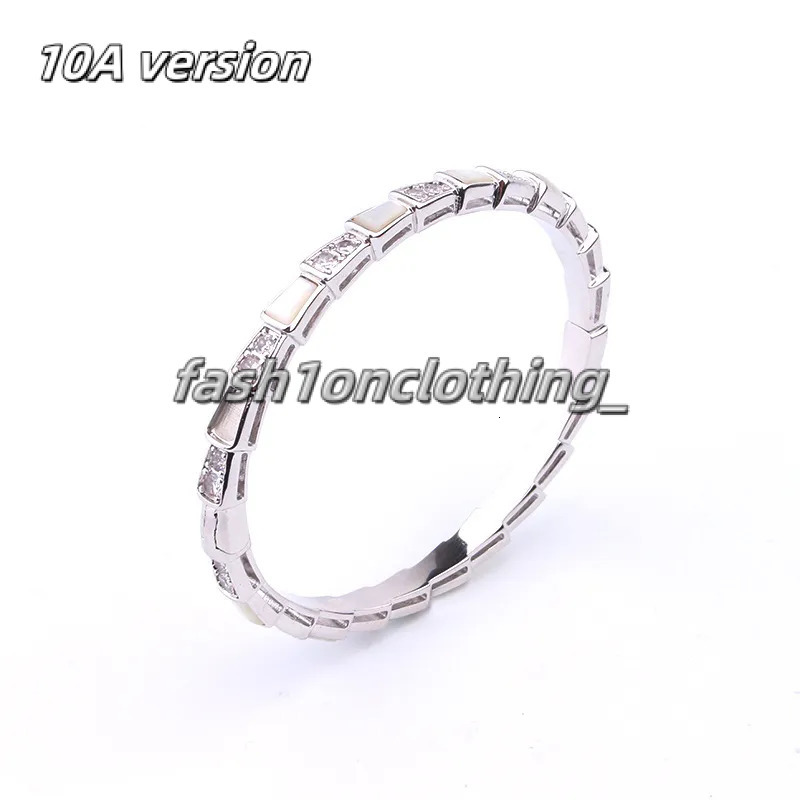 Serpentine Titanium Steel Bracelet Inlaid Diamond bvlgariserpenti Bracelet European And American Couples Fashion Light Luxury Snake Bone Bv Bracelet 437