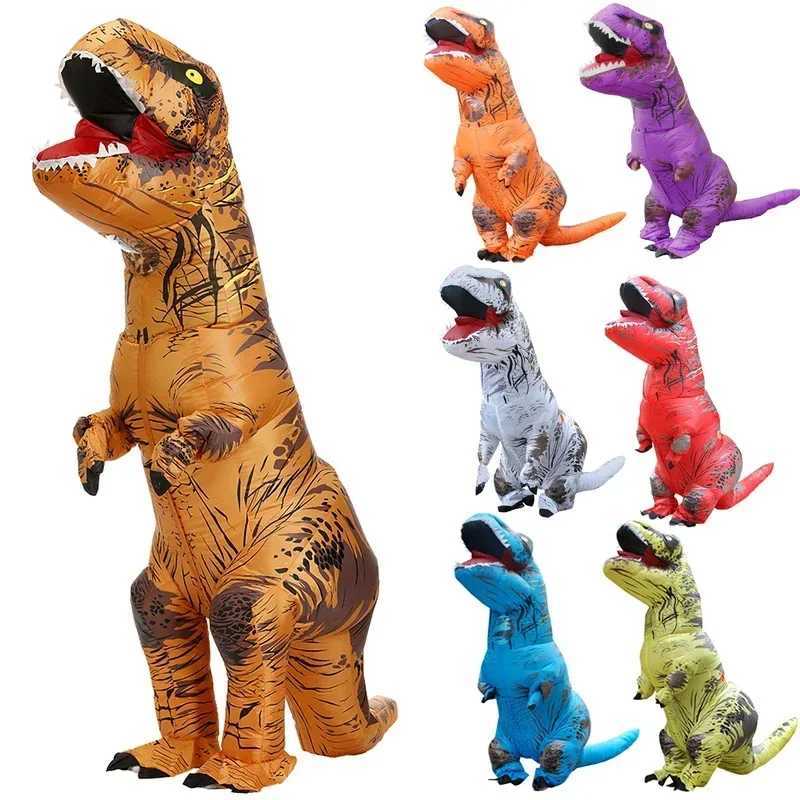 Halloween Trex dinosaur inflatable costume funny cool dress suits for adult kids Purim animal cosplay costume for men women L250918