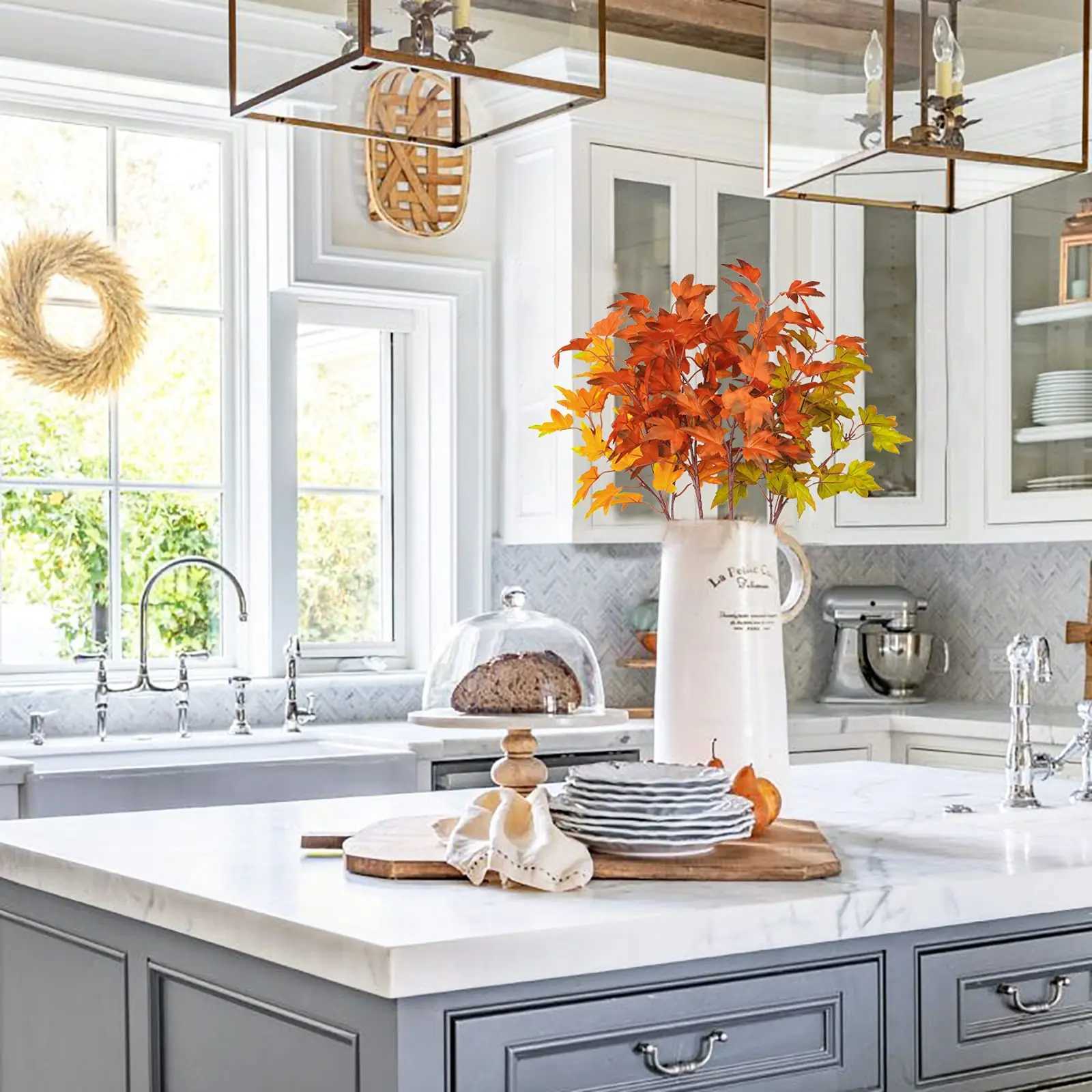 Simulation Maple Leaf Harvest Festival Thanksgiving Autumn Colors Festival Party Interior Decoration Artificial Plants C250919