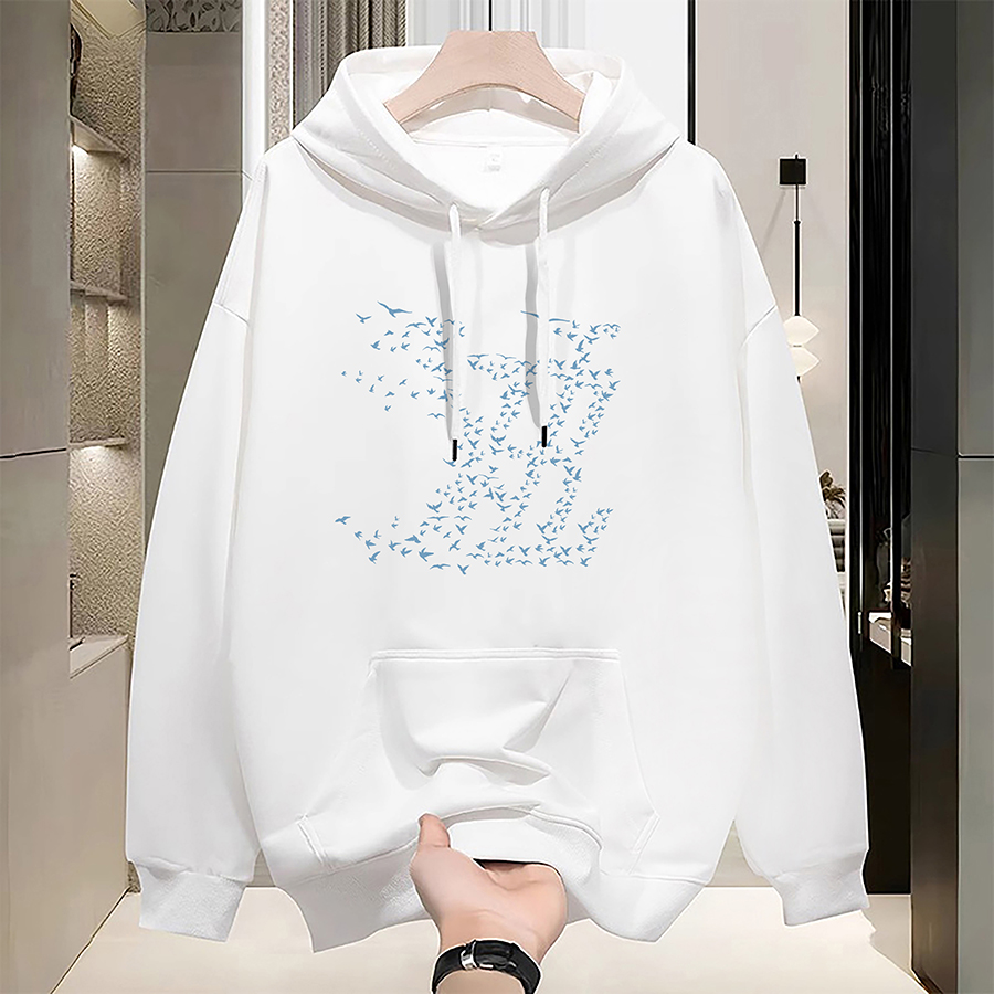 Men's Hoodie Loose Casual Thin Geometry Print Creativity Designer Hoodie