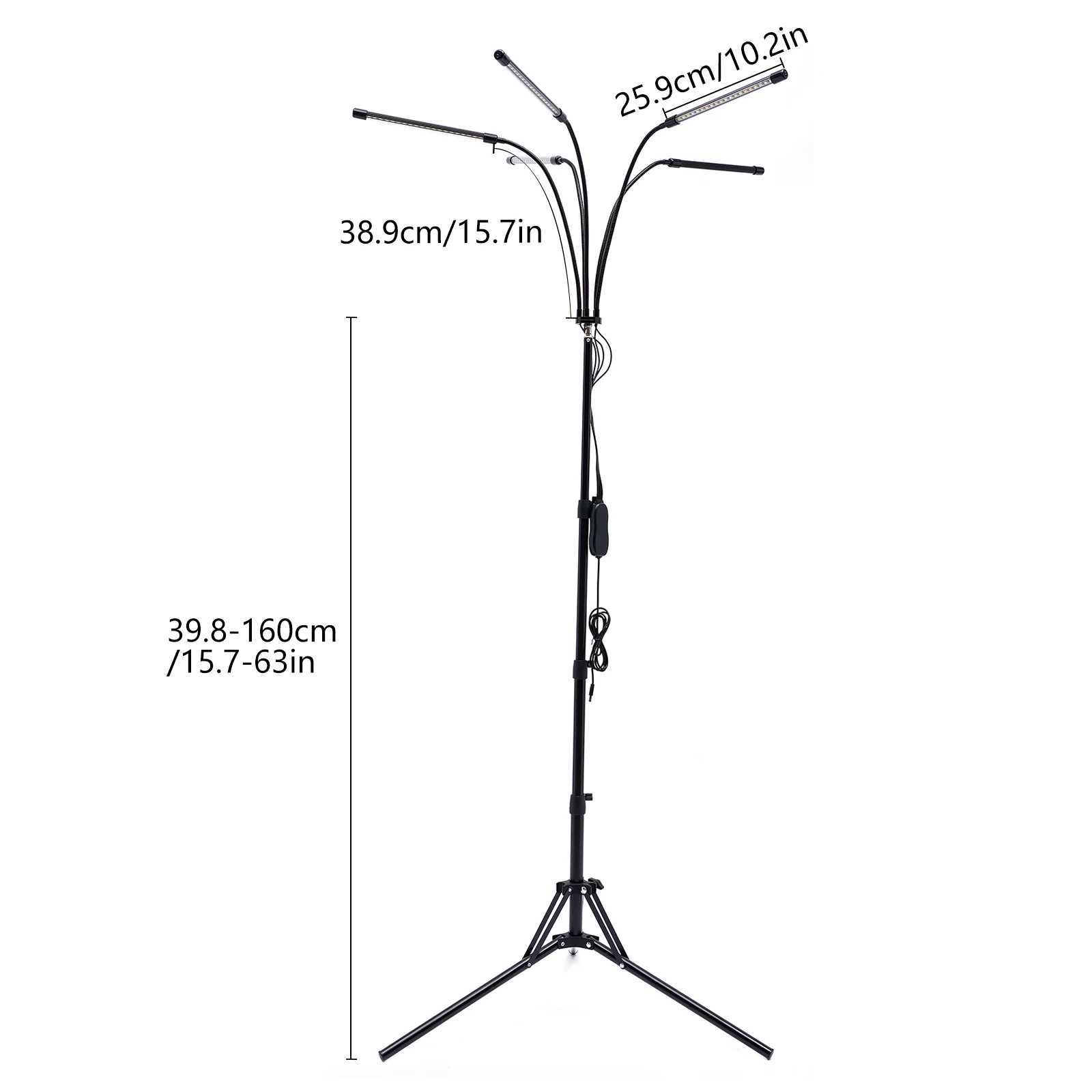 Grow light with adjustable height 15763in 3 lighting modes time controller energyefficient LED ideal for plant growth a C250919