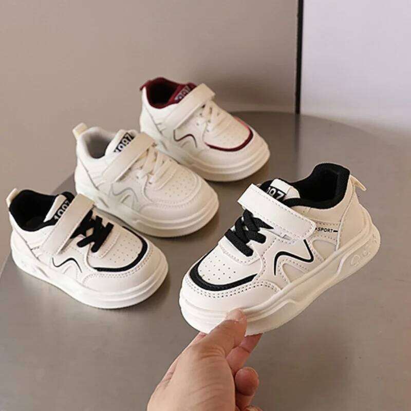 Fashion Girls' Spring New Boys Simple Kids Casual Soft Soled Girls Sports Shoes Anti Slip Child Shoe