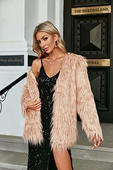 Autumn Winter New Mid-Length Plus Size Long Faux Fur Coat