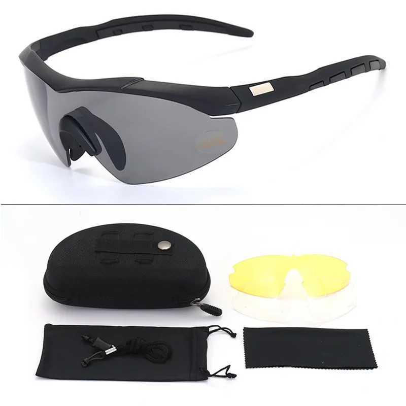 Polarized 3 nses Bultproof Glasses Outdoor Tactical Goggs Shooting Cs Safety Glasses Riding Hiking Eyewear Y250919
